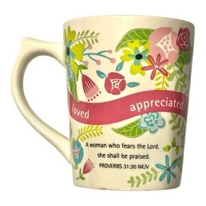 Dayspring positive self affirmations mug feminine floral uplifting work cup gift